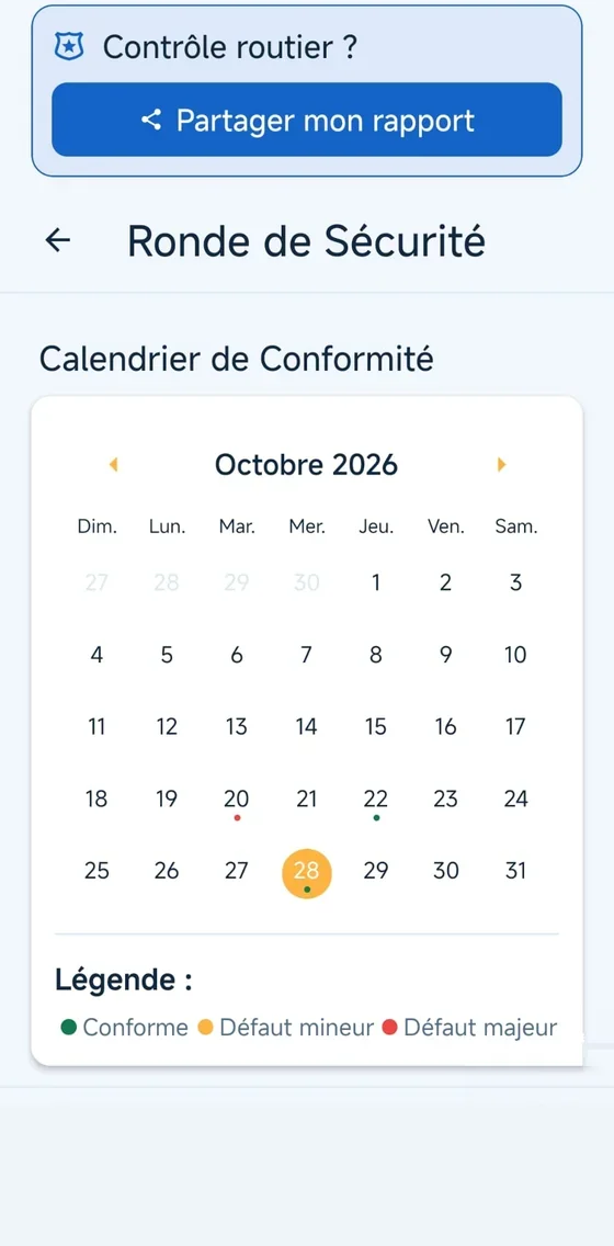 Ronde de sécurité Taxi-Flow : le calendrier de conformité des rondes