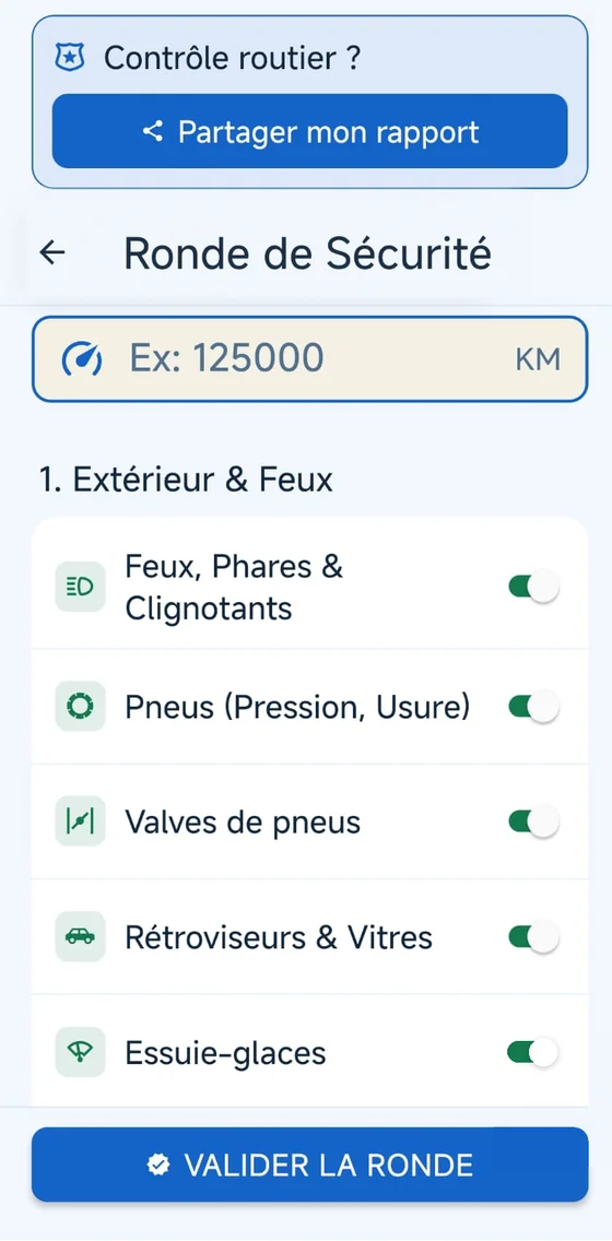 Ronde de sécurité Taxi-Flow : la liste de vérification des 23 points